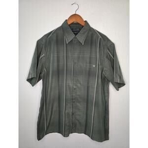 Short Sleeve Gray Shirt Pocket L Luxury Microfiber R&R Casual Summer Button Up